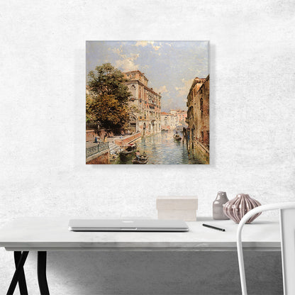 A View Of Venice's Small Harbor