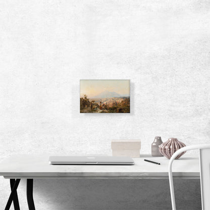 Figures On a Hill Overlooking Pompeii
