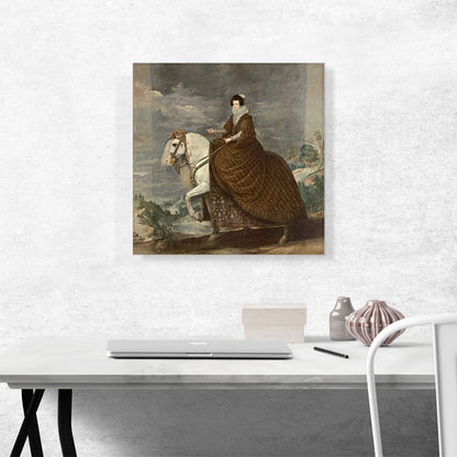 Queen Isabel De Borbon On Horseback 1635