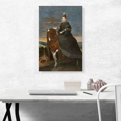 Queen Margarita De Austria On Horseback 1635