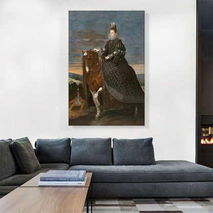 Queen Margarita De Austria On Horseback 1635