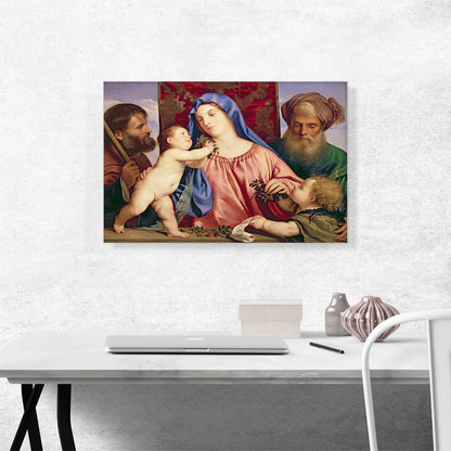 Madonna Of Cherries Joseph St. Zacharias John Baptist