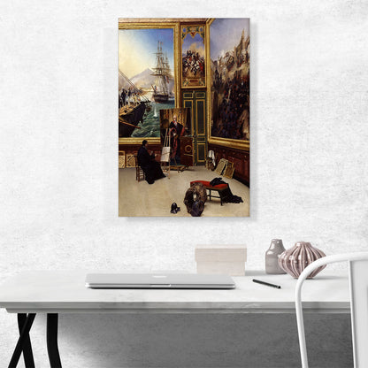 Brother Philippe Copying Portrait Of Marquis De Fontanes