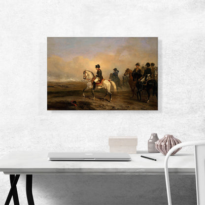 Emperor Napoleon 1 And His Staff On Horseback 1810