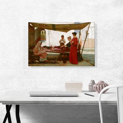 A Grecian Flower Market 1880