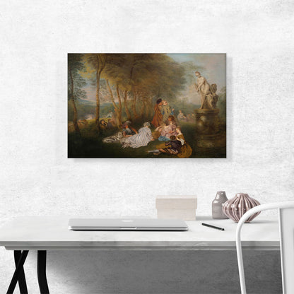 Galante Feast With a Statue Of Venus