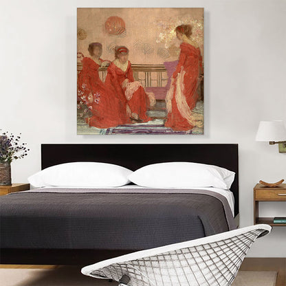Harmony In Flesh Colour And Red 1869