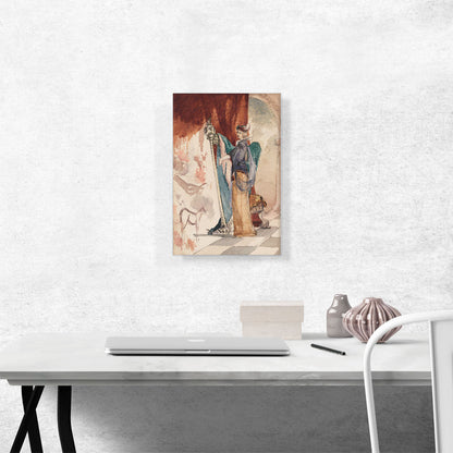 Lady Playing The Harp