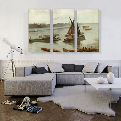 Grey And Silver Old Battersea Reach 1863