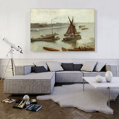Grey And Silver Old Battersea Reach 1863