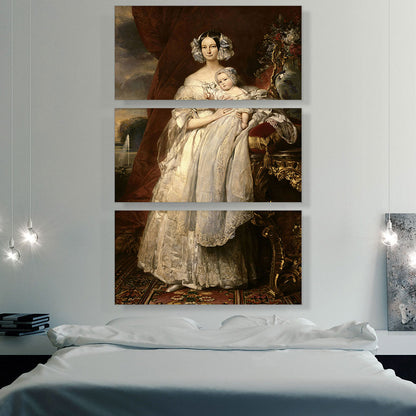 Helene Of Mecklenburg-Schwerin Duchess Of Orleans With Son 1839