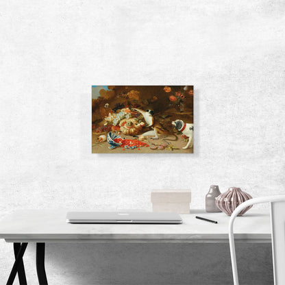 Squirrel Hamster Basket Mushrooms Fruit Flowers Monkey Caught Stealing Fruit By Dog