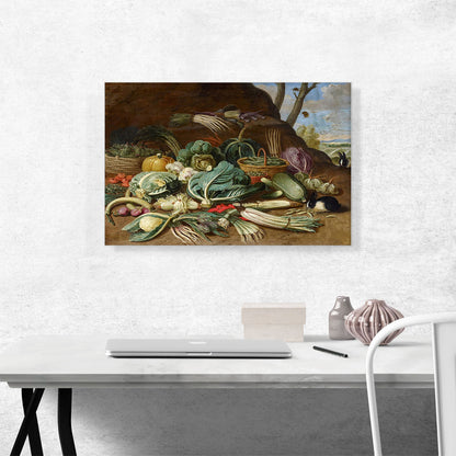 Still Life With Vegetables And a Rabbit