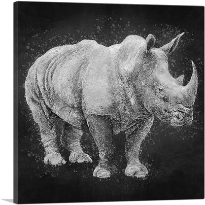 Black Rhinoceros Rhino Africa Black White