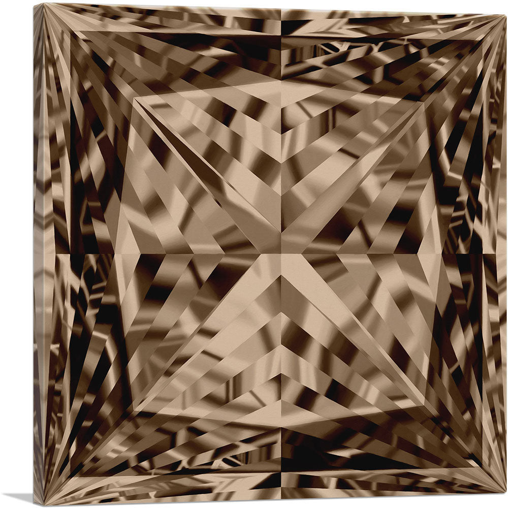 Champagne Brown Princess Cut Diamond Jewel