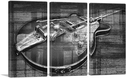 Black And White Guitar Home decor