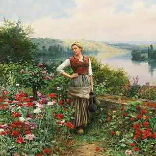 DANIEL RIDGWAY KNIGHT Canvas Art Prints