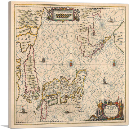 Map of Japan and Korea 1658