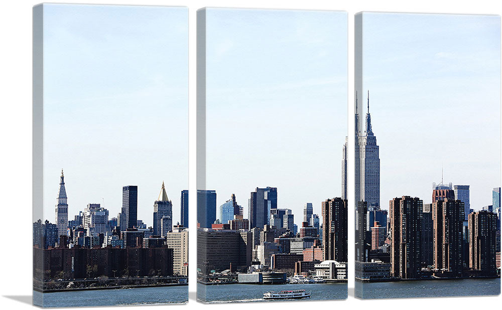 New York Winter Cloudy Skyline