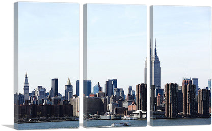 New York Winter Cloudy Skyline