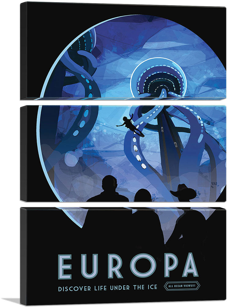 Europa Discover Life Under the Ice NASA Poster