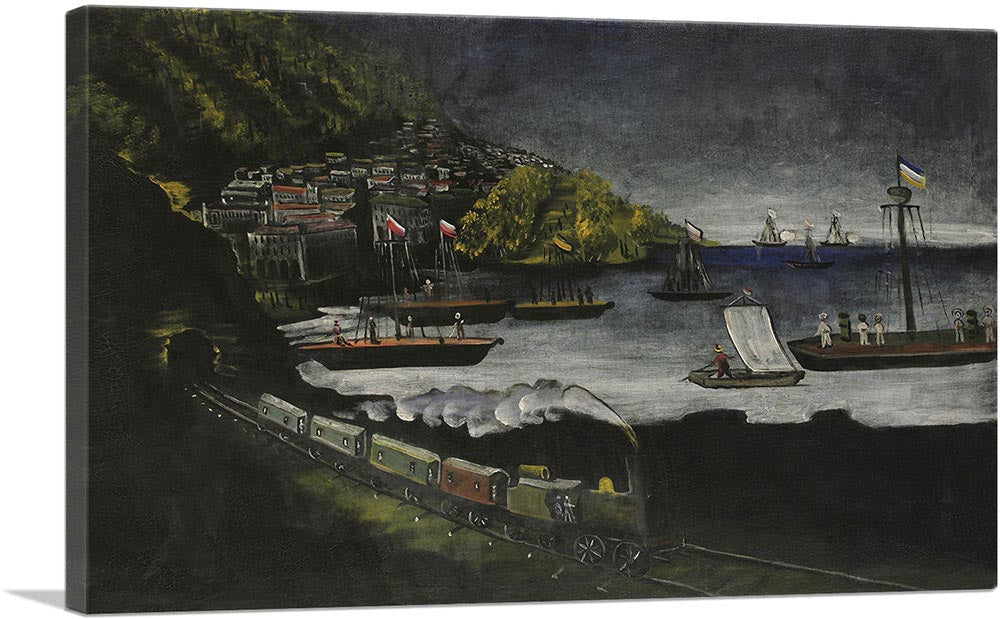 Batumi Train Passing a Coastal Village 1904